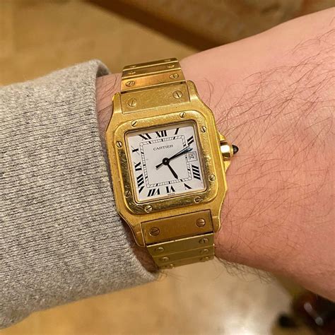 cartier santos vintage gold